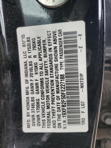2015 HONDA CIVIC LX 19XFB2F50FE227188