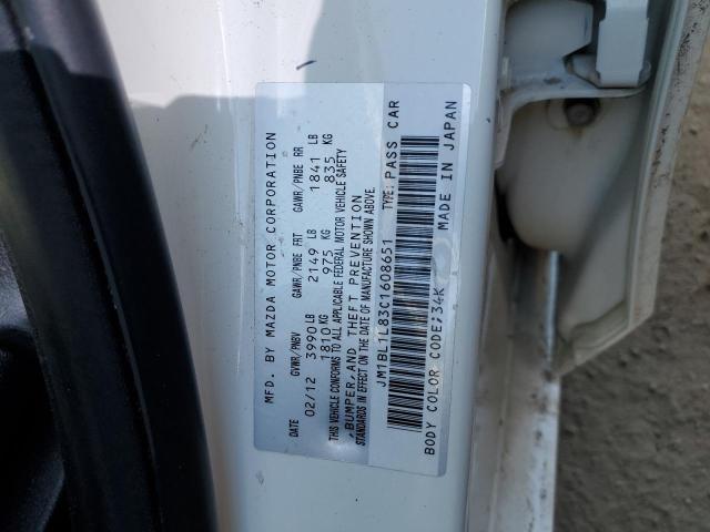 2012 Mazda 3 I VIN: JM1BL1L83C1608651 Lot: 45065914