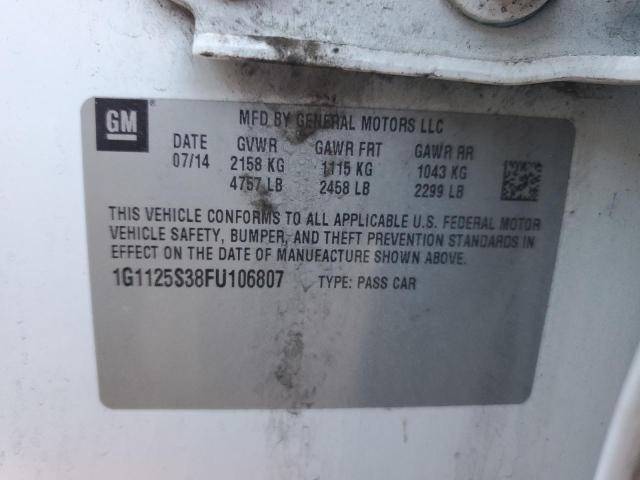 2015 CHEVROLET IMPALA LT 1G1125S38FU106807