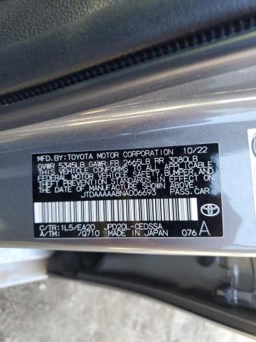 2022 TOYOTA MIRAI LE JTDAAAAA8NA006693
