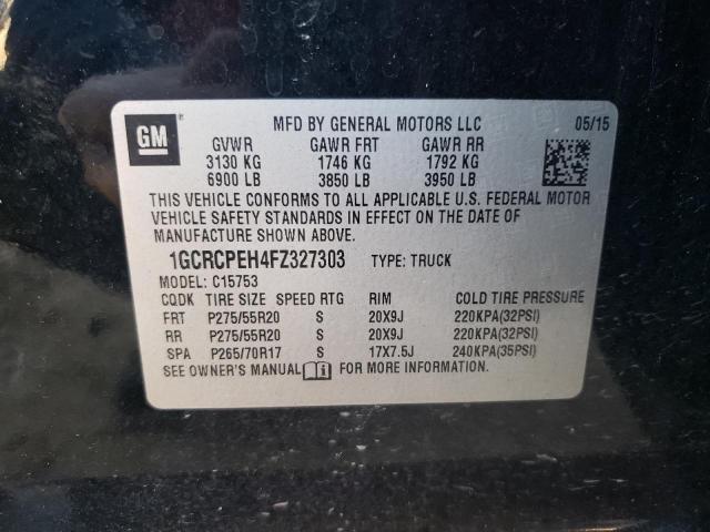 2015 CHEVROLET SILVERADO 1GCRCPEH4FZ327303