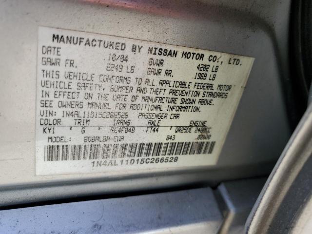 2005 Nissan Altima S VIN: 1N4AL11D15C266528 Lot: 43172234