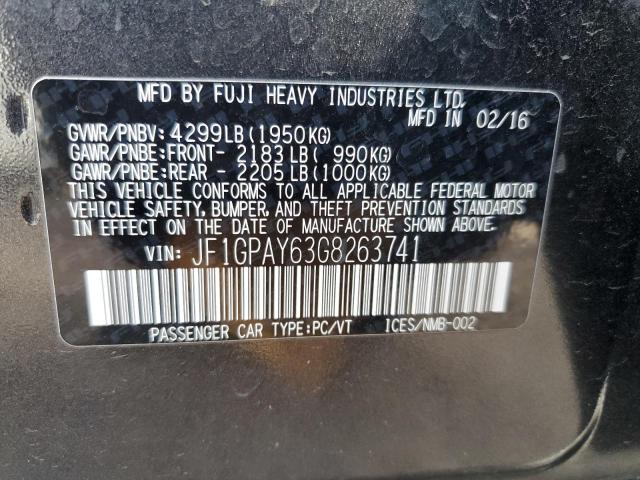 2016 SUBARU IMPREZA SP JF1GPAY63G8263741