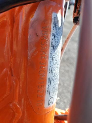 2016 KTM 250 SX VBKSXK434GM152210