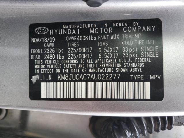 2010 Hyundai Tucson Gls VIN: KM8JUCAC7AU022277 Lot: 82047293