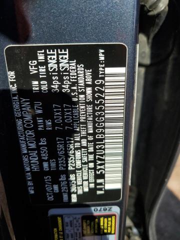 2016 HYUNDAI SANTA FE S 5XYZU3LB9GG355229