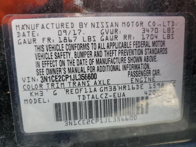 2018 Nissan Versa Note S VIN: 3N1CE2CP1JL356600 Lot: 45224084