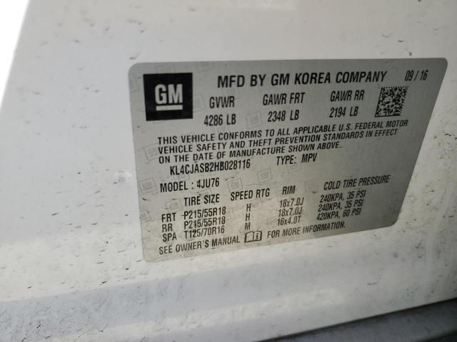 2017 BUICK ENCORE PRE - KL4CJASB2HB028116