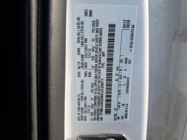 1FMCU0GD8KUC20911 2019 FORD ESCAPE - Image 12