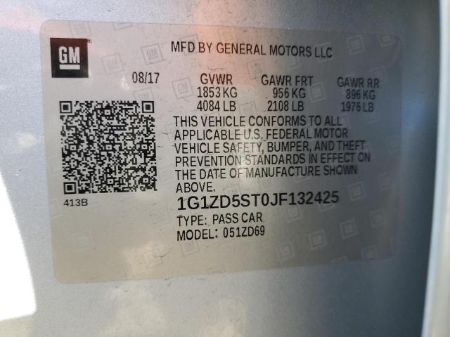 2018 Chevrolet Malibu Lt VIN: 1G1ZD5ST0JF132425 Lot: 41737794