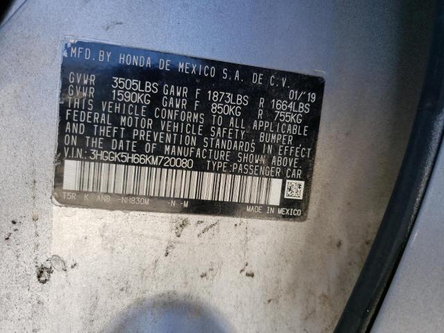 2019 HONDA FIT SPORT - 3HGGK5H66KM720080