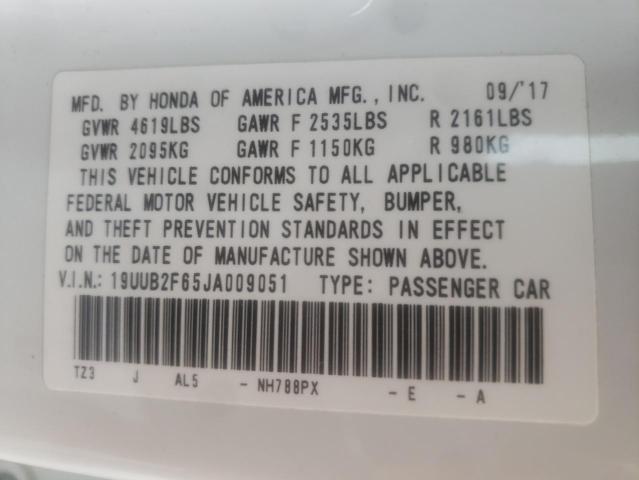 2018 ACURA TLX TECH+A - 19UUB2F65JA009051