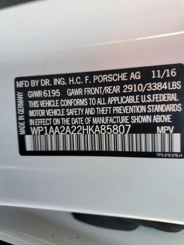 VIN WP1AA2A22HKA85807 2017 Porsche Cayenne no.12