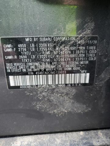 2021 SUBARU OUTBACK PR 4S4BTADC0M3139023