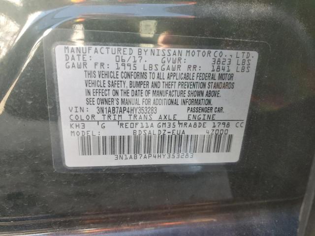 2017 NISSAN SENTRA S 3N1AB7AP4HY353283