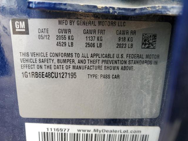 2012 Chevrolet Volt VIN: 1G1RB6E48CU127195 Lot: 44968624