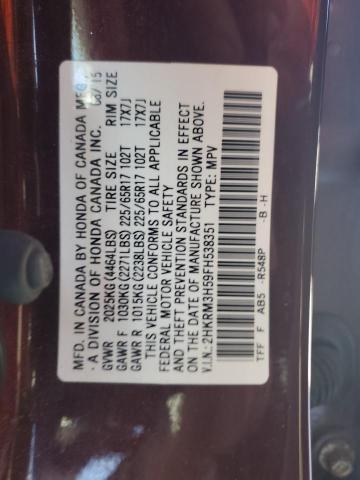 2015 HONDA CR-V EX 2HKRM3H59FH538351