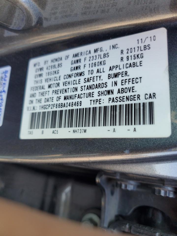 1HGCP2F66BA048469 2011 Honda Accord Se