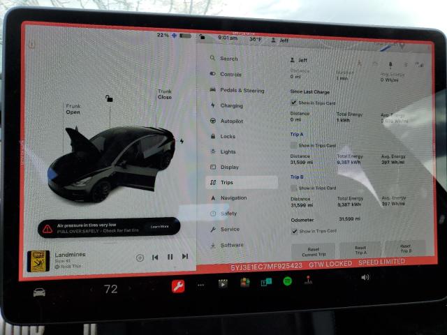 2021 TESLA MODEL 3 5YJ3E1EC7MF925423