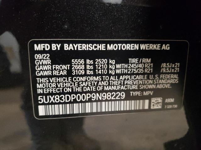 2023 BMW X3 M40I 5UX83DP00P9N98229