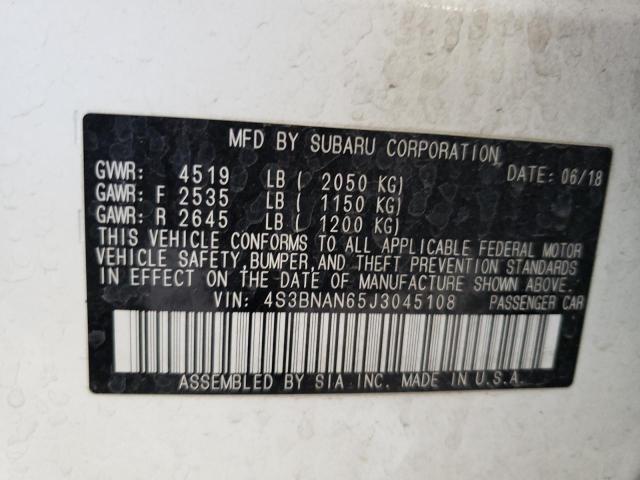 2018 SUBARU LEGACY 2.5 - 4S3BNAN65J3045108