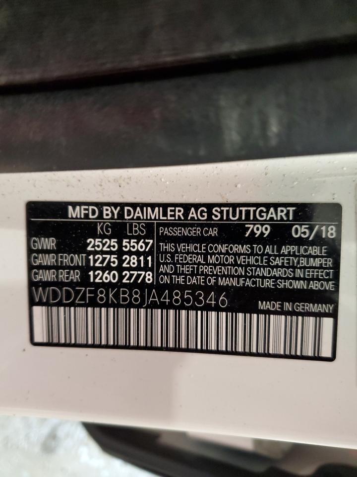 WDDZF8KB8JA485346 2018 Mercedes-Benz E 63 Amg-S