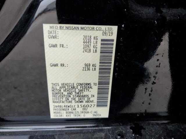 2020 NISSAN ALTIMA SL 1N4BL4EW1LC156027