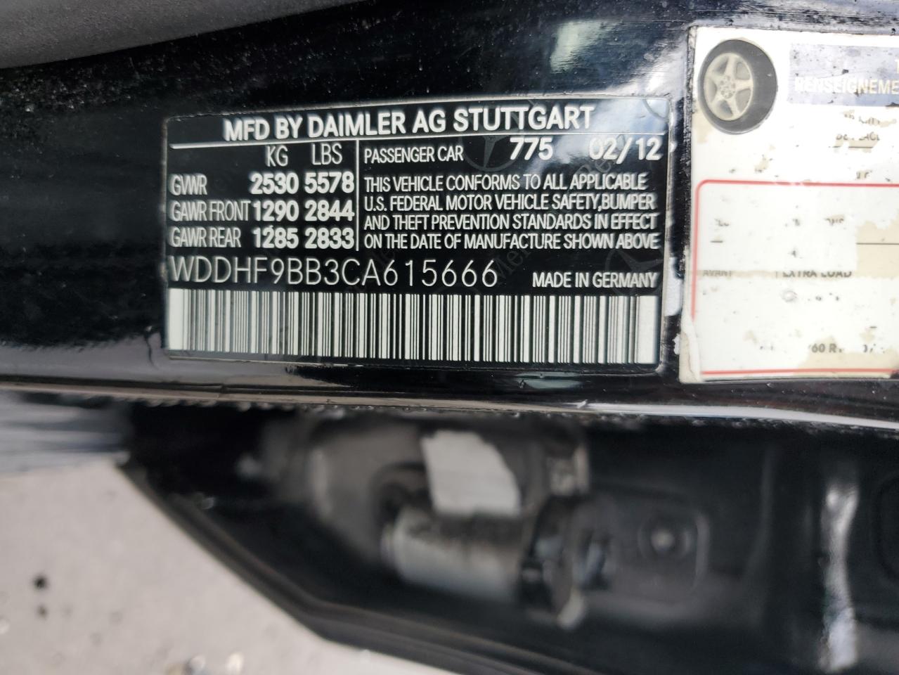 WDDHF9BB3CA615666 2012 Mercedes-Benz E 550 4Matic