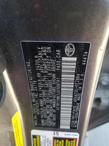 2018 TOYOTA CAMRY L 4T1B11HK1JU108781