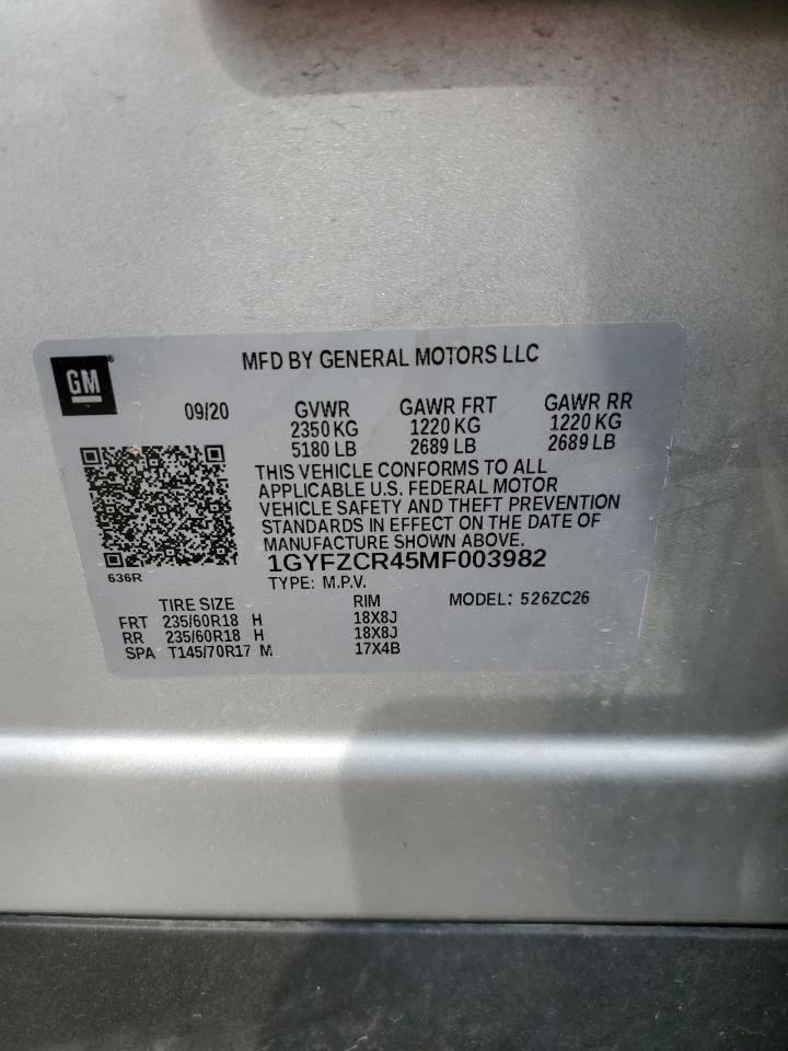 1gyfzcr45mf003982 1GYFZCR45MF003982 2021 Cadillac Xt4 Premium Luxury