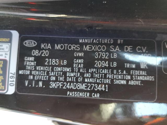 2021 Kia Forte Fe VIN: 3KPF24AD8ME273441 Lot: 40821014