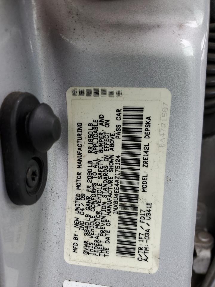 1NXBU4EE4AZ175124 2010 Toyota Corolla Base