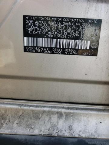 2011 Lexus Es 350 VIN: JTHBK1EG1B2417311 Lot: 41003784