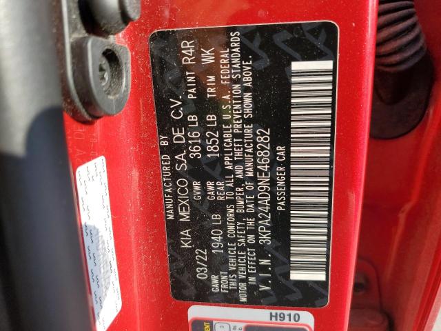 2022 KIA RIO LX 3KPA24AD9NE468282