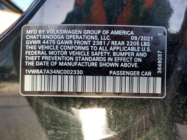 2022 VOLKSWAGEN PASSAT LIM - 1VWBA7A34NC002330