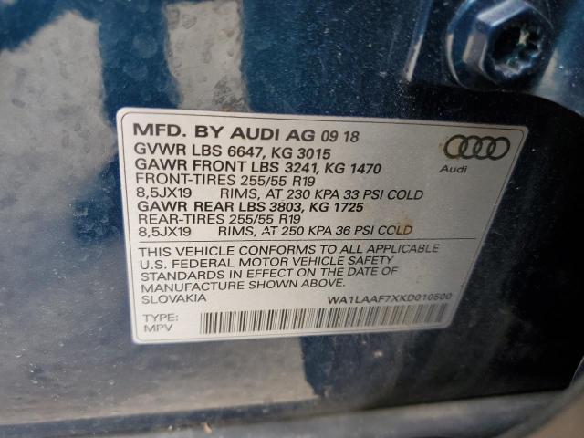 VIN WA1LAAF7XKD010500 2019 Audi Q7, Premium Plus no.14