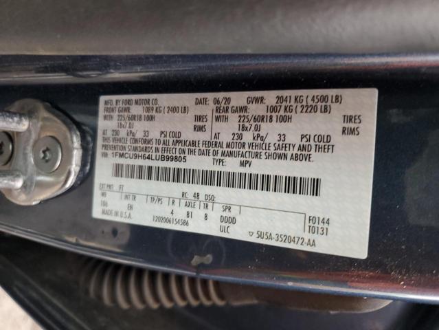 1FMCU9H64LUB99805 2020 FORD ESCAPE - Image 12