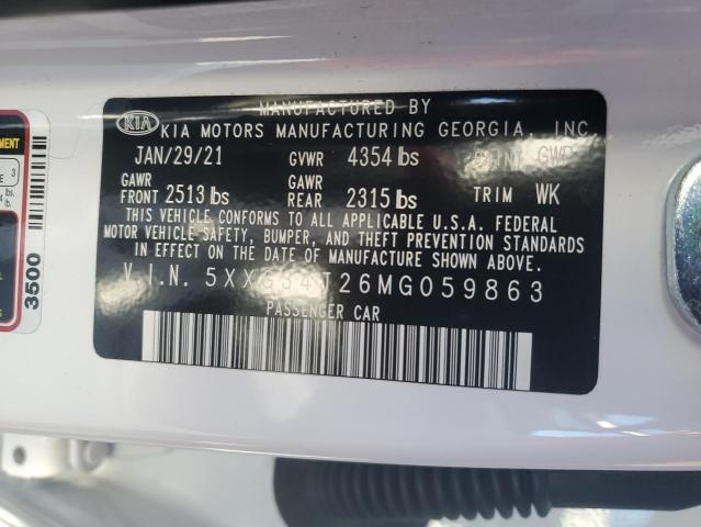 2021 KIA K5 EX 5XXG34J26MG059863