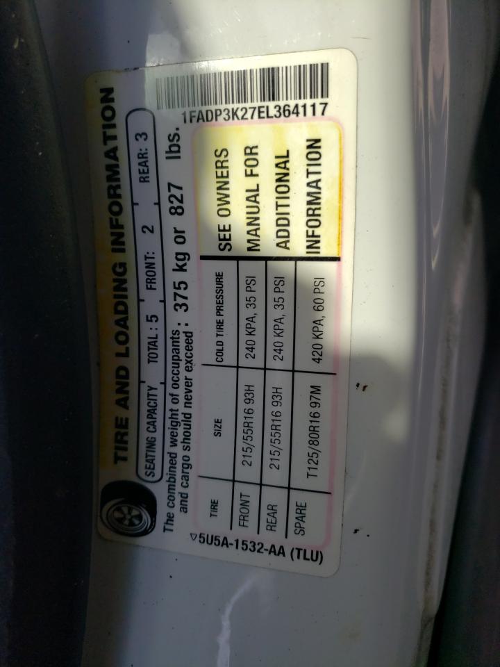 1FADP3K27EL364117 2014 Ford Focus Se