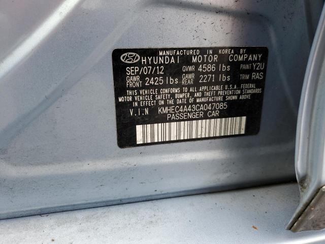 Lot #2494519246 2012 HYUNDAI SONATA HYB salvage car