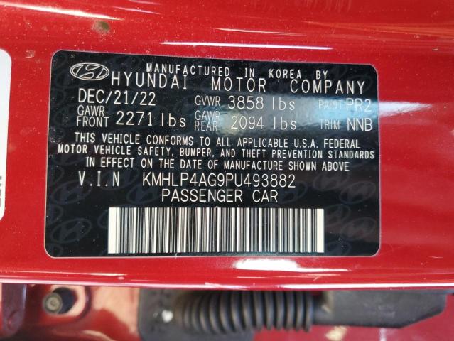 2023 HYUNDAI ELANTRA LI KMHLP4AG9PU493882