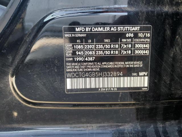 VIN WDCTG4GB5HJ332894 2017 Mercedes-Benz GLA-Class,... no.13