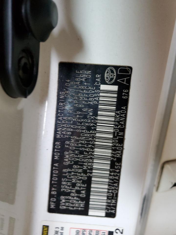 2T1BR32E75C361702 2005 Toyota Corolla Ce