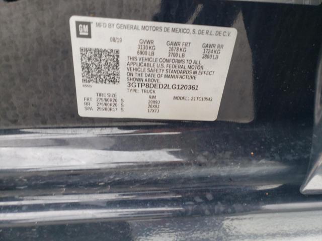 2020 GMC SIERRA C15 3GTP8DED2LG120361