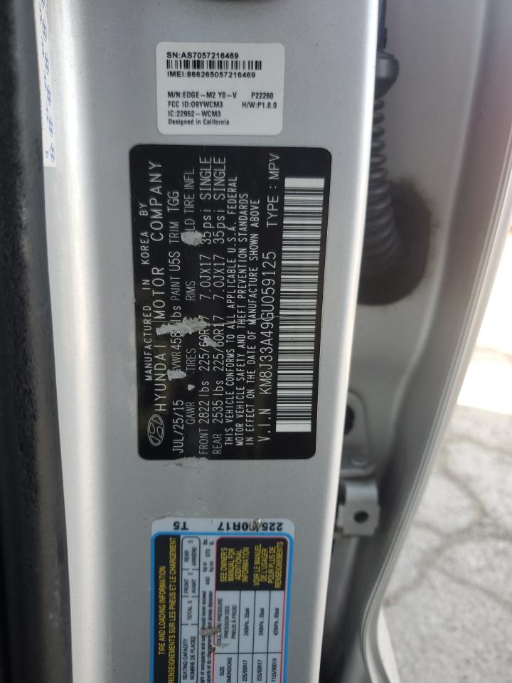 KM8J33A49GU059125 2016 Hyundai Tucson Limited