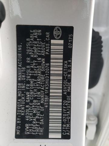 2017 TOYOTA CAMRY LE 4T1BF1FK5HU312076