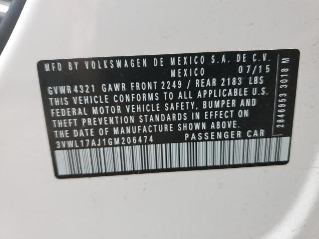 2016 VOLKSWAGEN JETTA SEL 3VWL17AJ1GM206474