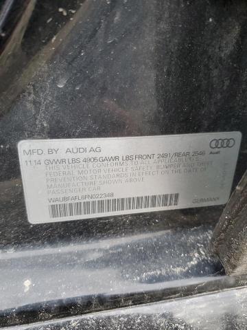 VIN WAUBFAFL6FN022348 2015 Audi A4, Premium no.13