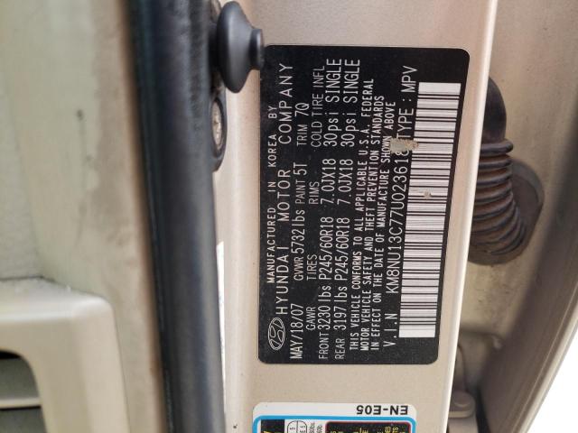 2007 Hyundai Veracruz Gls VIN: KM8NU13C77U023618 Lot: 43484254