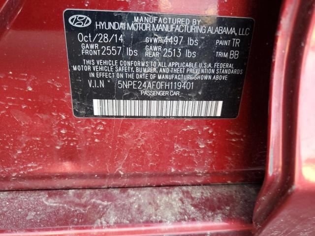 2015 HYUNDAI SONATA SE - 5NPE24AF0FH119401